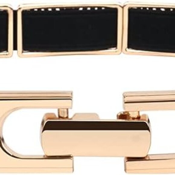 Accessories - Women Dress Belt Elastic Waist Band Gold Buckle Stretch Polyester Formal Casual